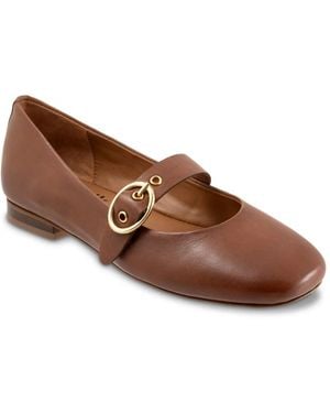 Softwalk Kassala Mary Jane Flat - Brown