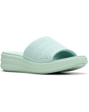 Clarks Drift Twist Wedge Sandal - Green