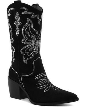 Rag & Co Latafa Cowboy Boot - Black