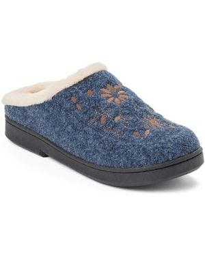 Clarks Felted Clog Slipper - Blue