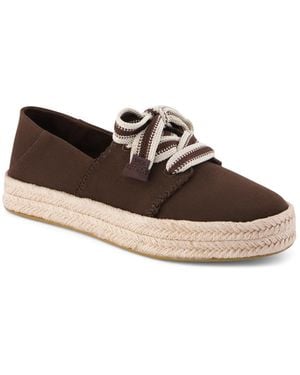 TOMS Carolina Lace Up Platform Espadrille Sneaker - Brown