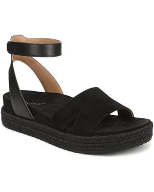 Vionic Yucca Espadrille Wedge Sandal - Black