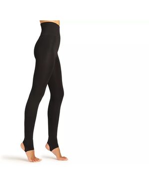 Lemon Opaque Fleece Lined Tights - Black