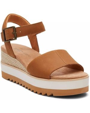 TOMS Diana Wedge Sandal - Brown