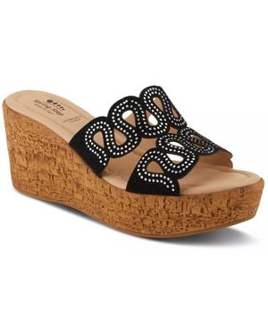 Spring Step Mssteamy Wedge Sandal - Black
