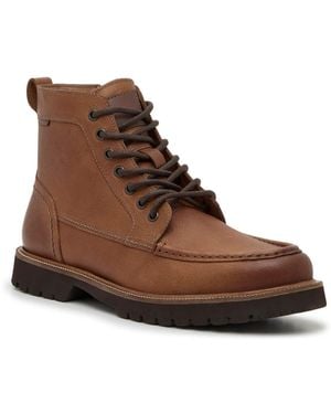 Crown Vintage Wide Width Polmer Moc Toe Boot - Brown