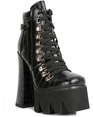 LONDON RAG Boogie Platform Bootie - Black