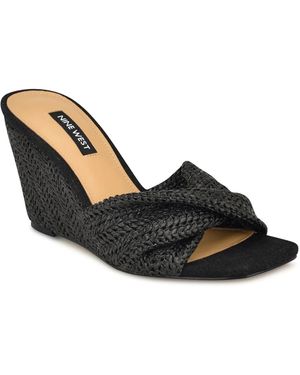 Nine West Nikhil Wedge Sandal - Black