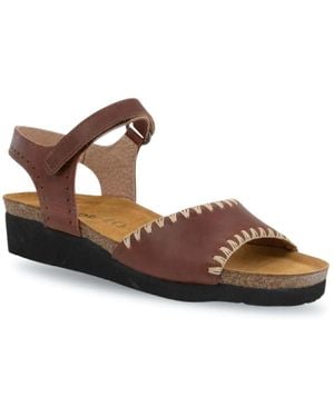 Naot Luna Wedge Sandal - Brown