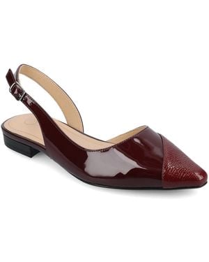 Journee Collection Wide Width Daphnne Flat - Brown