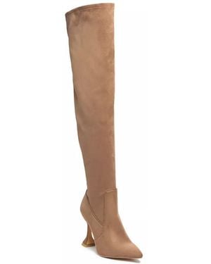 LONDON RAG Wide Width Brandy Thigh High Boot - Black