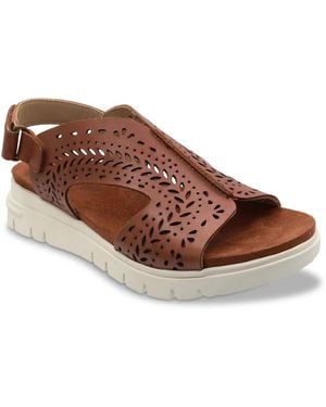 David Tate Mindy Wedge Sandal - Brown
