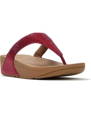 Fitflop Lulu Crystal Wedge Sandal - Red