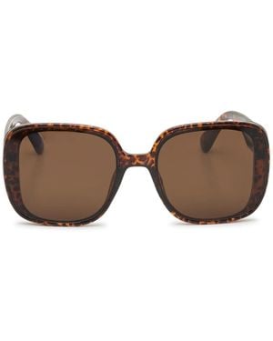 Kelly & Katie Lynx Leopard Square Sunglasses - Multicolor