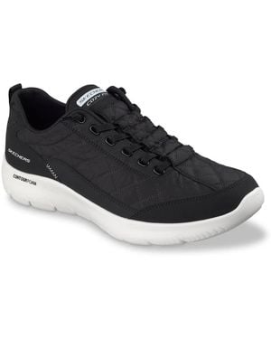 Skechers Extra Wide Width Summits Contour Foam Cozy Fit Sneaker - Black