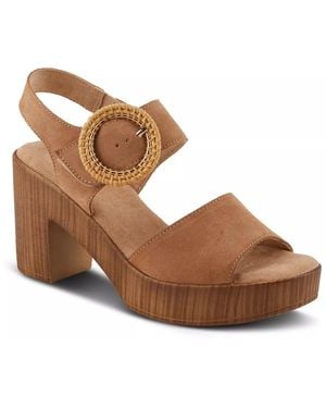 Spring Step Gamona Platform Sandal - Brown