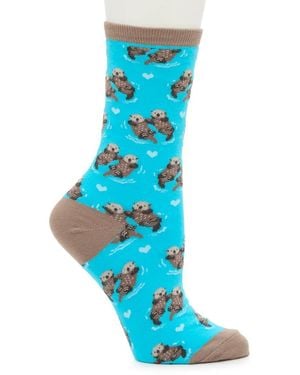 Socksmith Significant Otter Crew Socks - Blue