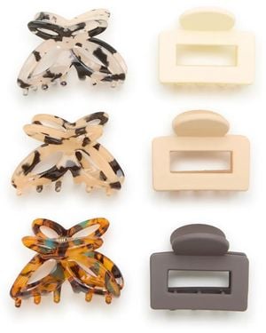 Kelly & Katie Butterfly Mix Mini Hair Clips Set 6 Pack - Multicolor