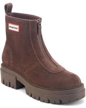 HUNTER Gemma Waterproof Bootie - Brown