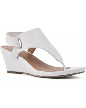 White Mountain All Dres Wedge Sandal - Black