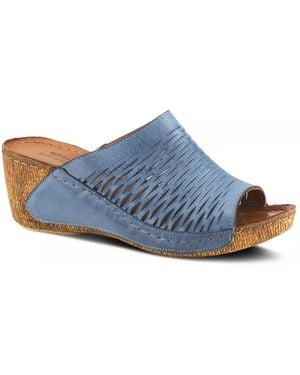 Spring Step Cunacena Wedge Sandal - Blue