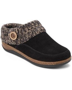 Clarks Fair Isle Clog Slipper - Black