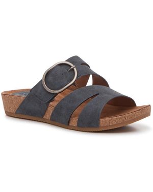 EuroSoft Wide Width Gia Wedge Sandal - Blue