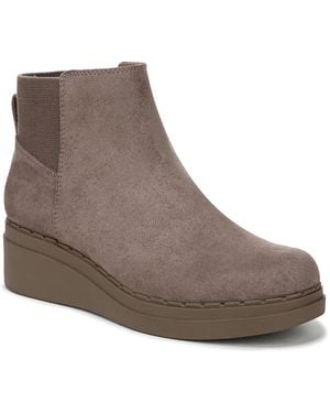 LifeStride Wide Width Dubliner Wedge Bootie - Brown
