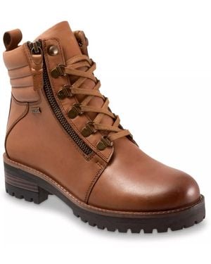Softwalk Everett Waterproof Combat Boot - Brown