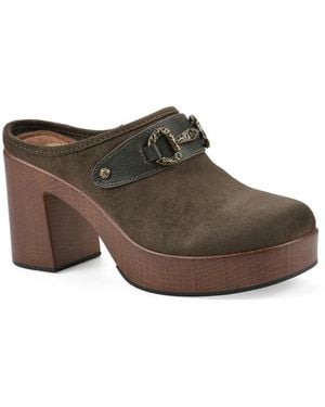White Mountain Barleys Platform Clog - Brown