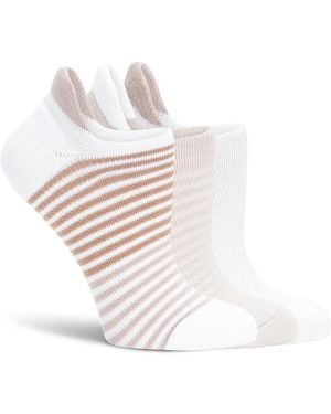 Lemon Stripe No Show Socks 3 Pack - Black