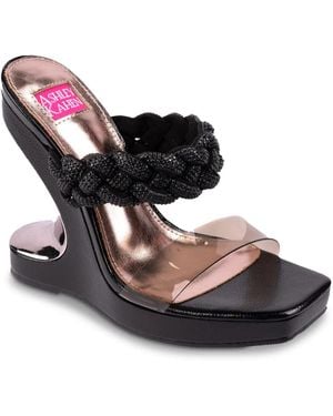 Ashley Kahen Melrose Wedge Sandal - Black