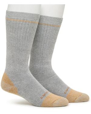 Carhartt Cotton Blend Work Crew Socks 2 Pack - Gray