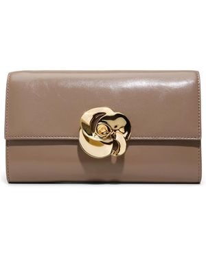 Ted Baker Kira Rose Leather Clutch - Metallic