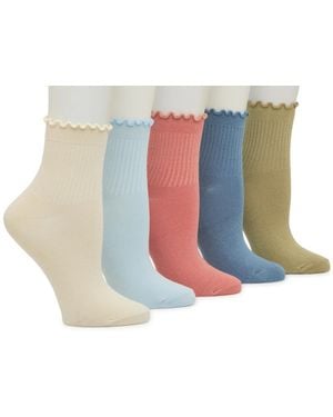 Kelly & Katie Solid Ankle Socks 5 Pack - Blue