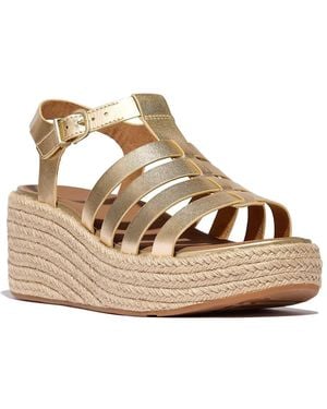 Fitflop Platfforms Espadrille Wedge Sandal - Metallic