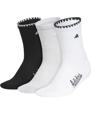 adidas Cushioned Sport Luxe Ankle Socks 3 Pack - Black