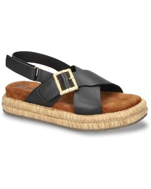 Bella Vita Jaylin Espadrille Platform Sandal - Black