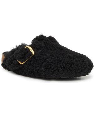 Birkenstock Boston Big Buckle Shearling Clog - Black