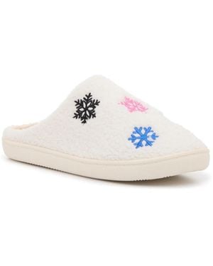Olivia Miller Holiday Snowflake Slipper - White