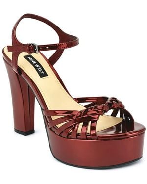 Nine West Nayya Platform Sandal - Red