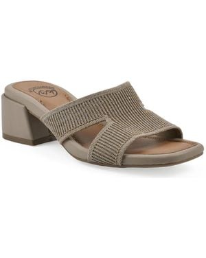 White Mountain Milled Sandal - Gray