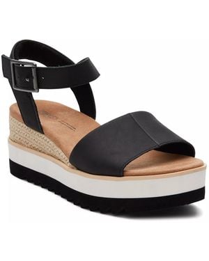 TOMS Diana Wedge Sandal - Black