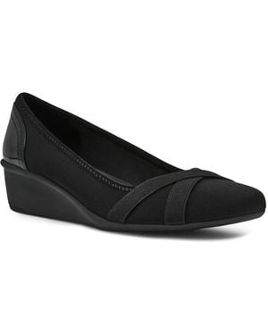 Anne Klein Wide Width Worthy Wedge Pump - Black