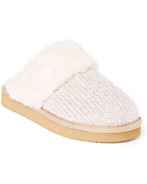 Minnetonka Chesney Scuff Slipper - White