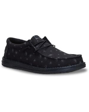 HEYDUDE Wally Halloween Spiders Slipon - Black