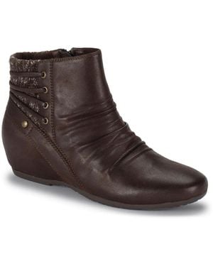 BareTraps Wide Width Peanut Wedge Bootie - Brown