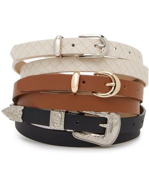 Steve Madden Western 3 For 1 Belt Set 3 Pack - Multicolor