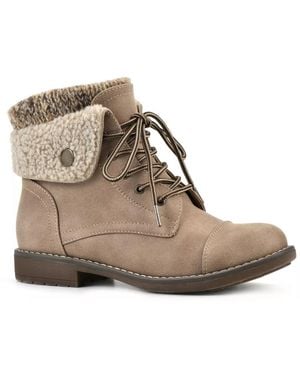White Mountain Wide Width Duena Wide Bootie - Gray