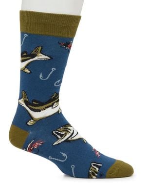 Socksmith All About That Bass Crew Socks - Blue